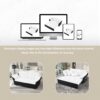 Modern Convertible Sleeper Sofa Bed With Pull Out Queen Design, Side Storage & Thick Cushions Chenille Loveseat For Living Room Or Bedroom 3 In 1 Function - - White - Image 20