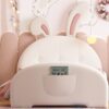 Twin Size Upholstered Rabbit-Shape Princess Bed, Twin Size Platform Bed With Headboard And Footboard - White - Image 15