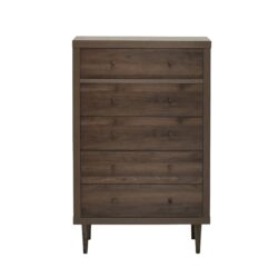Nystrom - Mid Century Modern 5 Drawer Dresse - Walnut
