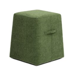 Oliver - Tapered Square Upholstered Ottoman - Moss Green Fleeced