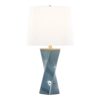 Curvo - Square Contemporary Table Lamp - Blue / Gold / White - Image 2