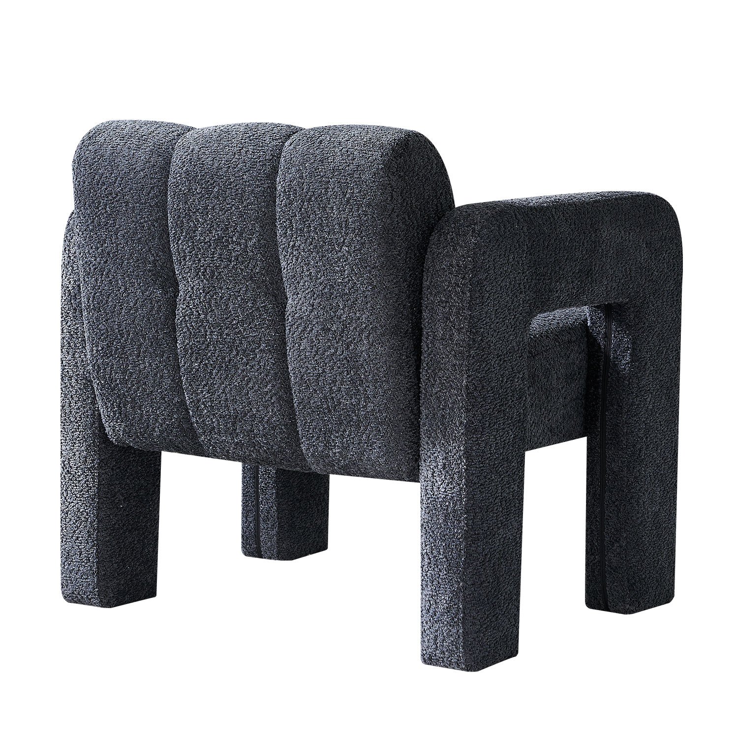 31.10" Boucle Upholstered Accent Chair - Dark Gray - Image 10