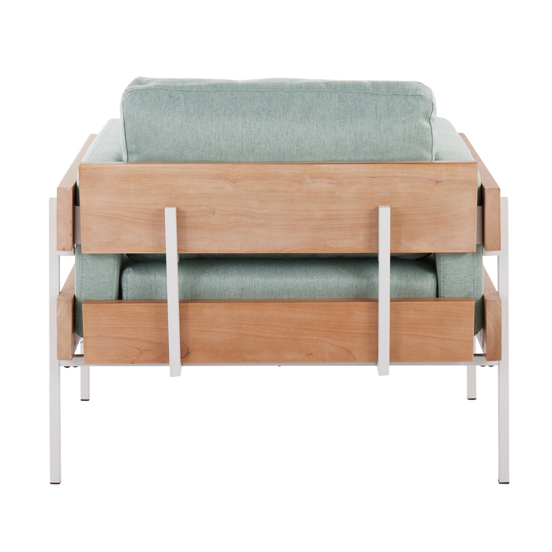 Kari - Farmhouse Chair - White / Natural / Light Green - Image 4