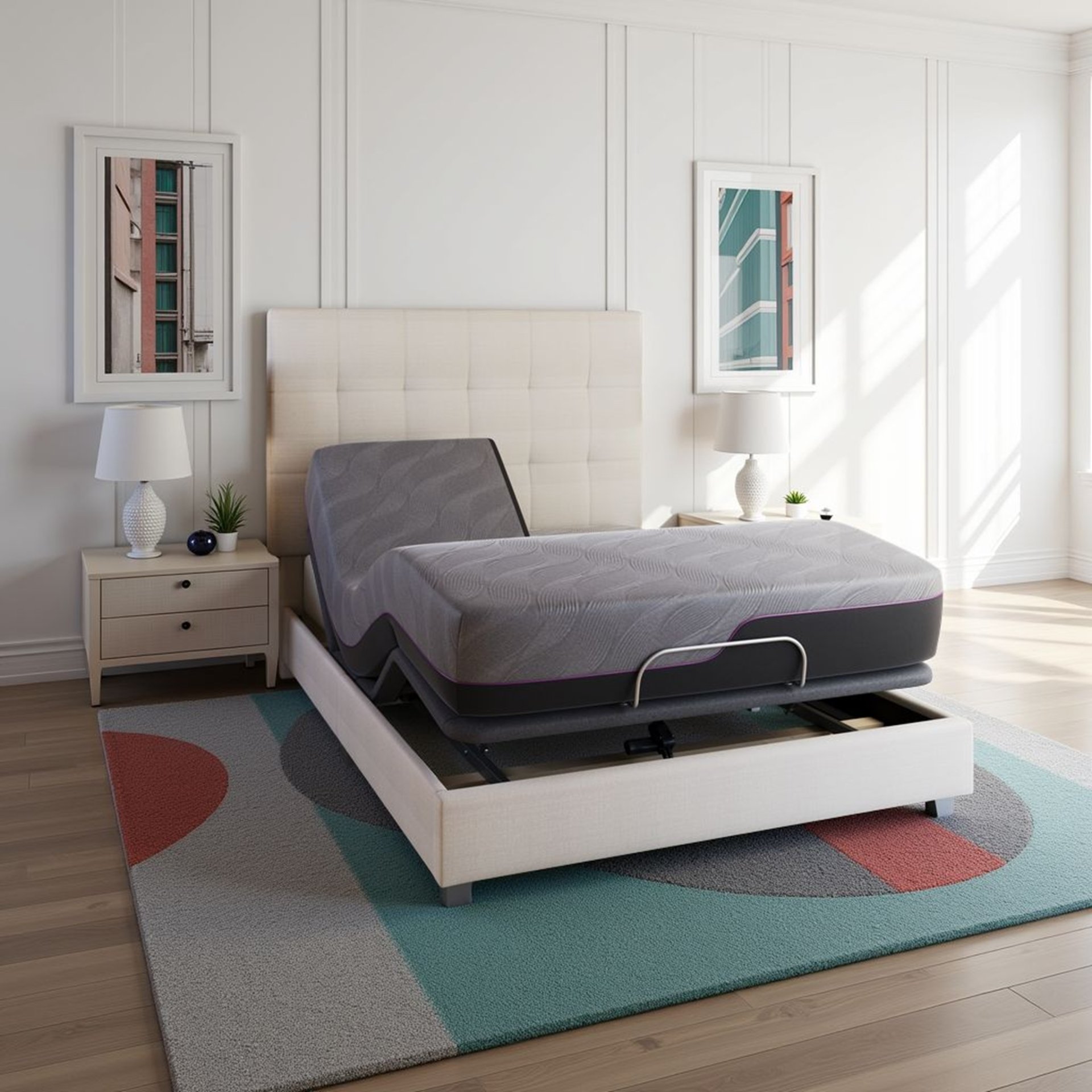 Renew - 11" King Size Flex Head Cooling Gelcare Memory Foam Mattress - Gray - Image 2