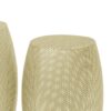 Modern Round Metal Hollow Side Table Set With Openwork Design - Gold - Image 11