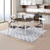 2 Pieces Set Dining Side Chair Rustic Modern Farmhouse Design Retro Design With Metal X Design - Antique Dark Oak / Antique White - Image 9