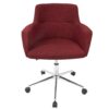 Andrew - Contemporary Adjustable Office Chair - Red - Image 5