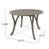 Hermosa - Outdoor Acacia Wood Table With Teak - Gray - Image 3