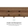 Rustic Barndoor Open-Storage TV Stand For TVs Up To 80" - Rustic Oak - Image 2