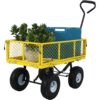 Heavy Duty Steel Garden Cart With Mesh Sides 550 Lb Capacity - Yellow - Image 5