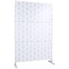 Outdoor & Indoor Privacy Screen Metal Privacy Screen, Freestanding Decorative Privacy Screen For Deck Balcony, Privacy Fence Panels - White - Image 4