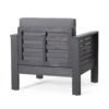 Flare - Outdoor Club Chair With Water Resistant Cushions - Dark Gray - Image 5