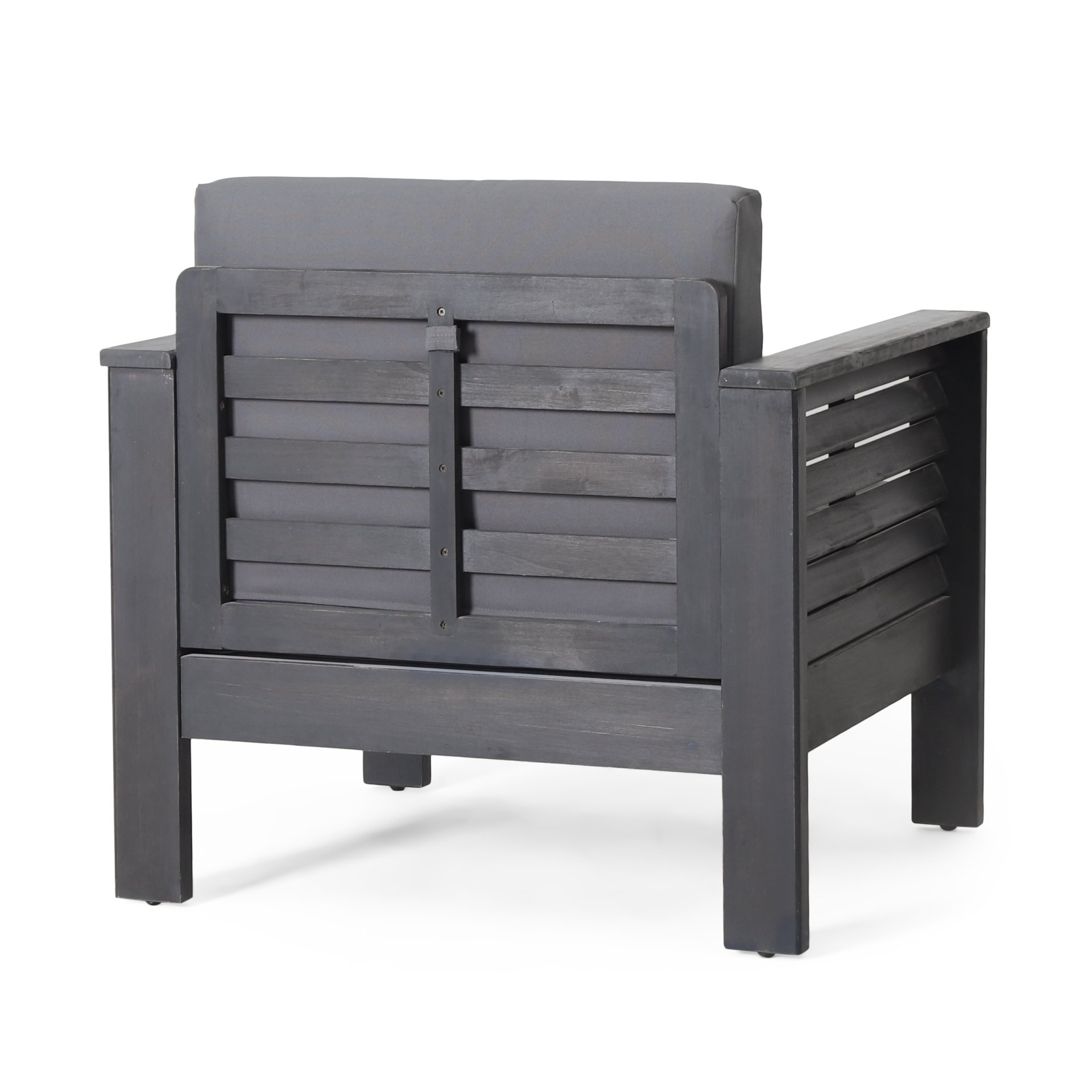 Flare - Outdoor Club Chair With Water Resistant Cushions - Dark Gray - Image 5