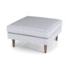 Amber - Square Upholstered Ottoman Linen - Light Gray - Image 5
