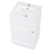 18" Bathroom Vanity With Sink, & Ceramic, Adjustable Shelf - White - Image 14