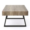 Abitha - Coffee Table With Industrial Powder Coated Metal Legs - Canyon Gray - Image 6