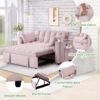 Multi Functional Sofa Bed With Cup Holder And USB Port For Living Room Or Apartments - Pink - Image 6