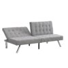 Modern Sofa Bed With Wood Frame And Stainless Legs - Gray - Image 5