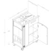Traditional End Table With Charging Station, Narrow Side Table With USB Ports And Outlets - Red Walnut - Image 3