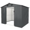 Industrial - 6' x 8' Garden Metal Shed Premium - Dark Gray - Image 4