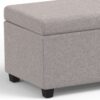 Avalon - Extra Large Storage Ottoman Bench - Cloud Gray - Image 6