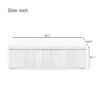 Chic Corduroy Upholstered Storage Ottoman With Vertical Stripe Design - Light Gray - Image 3