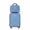 2 Piece Luggage Sets Lightweight Suitcase, Spinner Wheels, (20/14) - Blue - Image 5