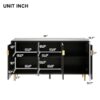 Modern TV Stand With 3 Doors And Adjustable Shelves For Living Room, Fits TVs Up To 70" - Black - Image 18