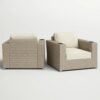 Outdoor Lounge Chairs With Cushions, Weather Resistant - Gray Mix - Image 5