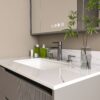 Bianco Carrara Venato Marble Vanity Top With Undermount Sink And Backsplash - White - Image 13