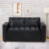 Multi Functional Sofa Bed With Cup Holder And USB Port For Living Room Or Apartments - Black - Image 3