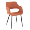 Margarite - Contemporary Dining / Chair (Set of 2) - Black / Orange - Image 2