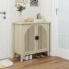 Rattan 2 Door Cabinet, Suitable For Bedroom - Natural - Image 4