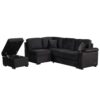 Sleeper Sofa Bed, 2 In 1 Pull Out Sofa Bed L-Shape Couch With Storage Ottoman For Living Room, Bedroom Couch And Small Apartment - Black - Image 12