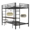 Ethan - Full Over Twin Bunk Bed With Desk, Charging Station, Storage Shelves, Safety Guard And Stairs - Black - Image 18
