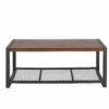 Console Coffee Table With Reclaimed Wood Finish, For Living Room - Natural - Image 3