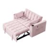 Multi Functional Sofa Bed With Cup Holder And USB Port For Living Room Or Apartments - Pink - Image 18