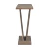 Console Table With V Shape Base / Natural Wood Veneer, Sculptural Entryway Accent - Taupe - Image 7