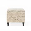 Parisian Upholstered Fabric Storage Ottoman - Beige / Reclaimed Natural - Image 7