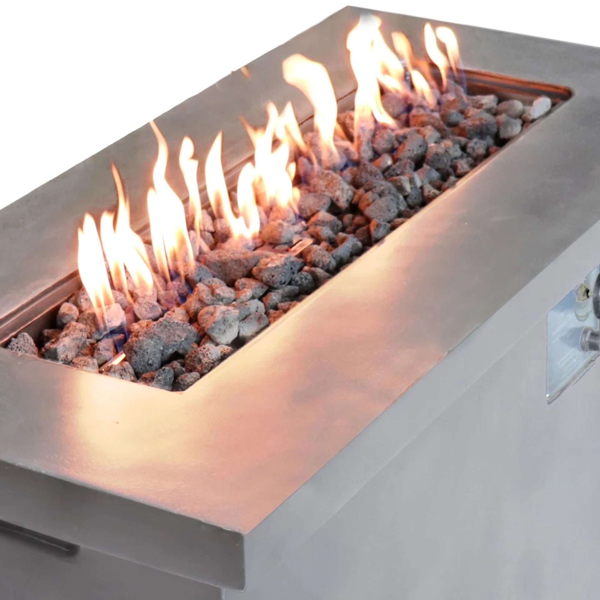 Propane / Gas Outdoor Fire Pit Table Durable Construction - Gray - Image 8