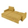 Convertible Sleeper Sofa Bed With Reversible Chaise And Storage - Yellow - Image 6