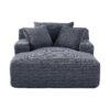 Cloudline - Oversized Chaise Lounge Chair In Soft Corduroy, Modern Comfy Couch With Full Foam Cushioning, Cozy Sleeper Sofabed For Living Room - Gray - Image 2