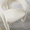 Contemporary Designed Velvet Fabric Upholstered Accent / Dining Chair Teddy Armchair (Set of 2) - Beige - Image 17