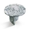 Natural Marble Coffee Table With Polished Surface, Genuine Stone - Blue Gray - Image 4