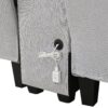 Upholstered Sofa With Console, 2 Cupholders And 2 USB Ports Wired Or Wirelessly Charged, Modern Linen Fabric Couches With 4 Pillows (4 Seat) - Light Gray - Image 18
