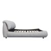 King Size Luxury Upholstered Platform Bed With Oversized Padded Backrest And Solid Wood Frame, Suitable For Multiple Heights Of Mattresses - Gray - Image 8