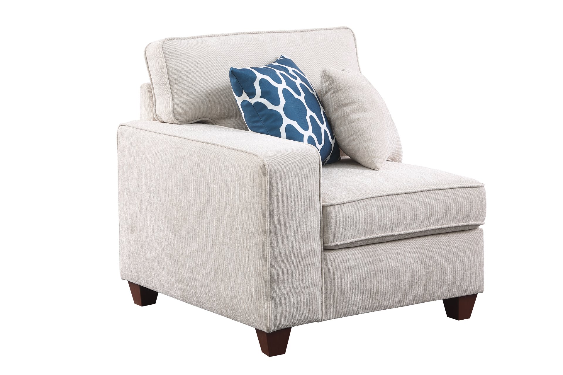 Rene - Sectional Sofa With Ottoman - Beige - Image 9