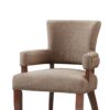 Arm Dining Chair With Nail Head Detailing - Brown / Espresso - Image 7