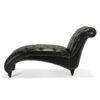 Tufted Armless Chaise Lounge - Black - Image 4