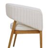 Mirah - Modern Open Barrel Dining Chair - Eggshell White - Image 7
